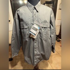 NEW 5.11 Tactical Series TacLite Professional Long Sleeve Shirt Gray Men's XXL